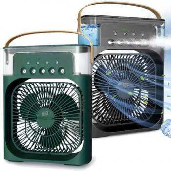 Mini Climatizador Klack Pack: Aire Fresco + Luz LED 2 Unidades