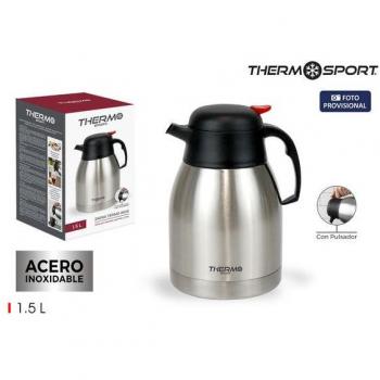 ThermoSport-Jarra Termo ThermoSport Con pulsador Acero Inoxidable (1,5 L)