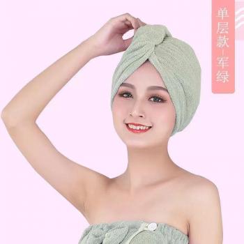 Coral fleece hair drying cap