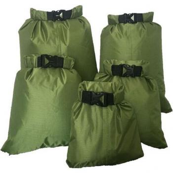 5 pcs Set Waterproof Storage Bags for Camping and Rafting (1.5L, 2.5L, 3.5L, 4.5L, 6L)