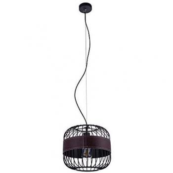 Lampada a sospensione metallo nero H 120 cm