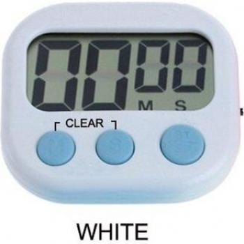Magnetic Countdown Timer - LCD Digital Kitchen Clock with Alarm