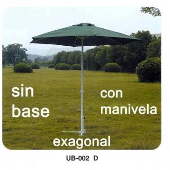 Ombrello Verde 3 m Esagonale con Manovella 38 mm