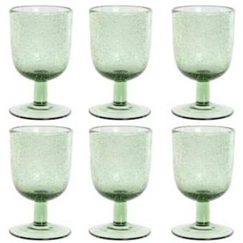 Set de Copas de Cristal Verde 8x8x14cm