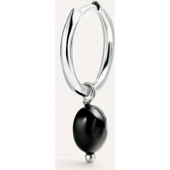 Aro Baroque en Plata 925 Envejecida con Ágata Negra