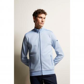 Sweatshirt BUGATTI Gr. XXL, blau (hellblau) Herren Sweatshirts mit Collegekragen