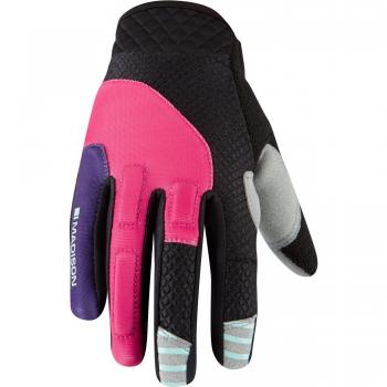Madison Zena Womens' Gloves in Rose Red and Imperial Purple, Size XS