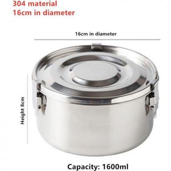 Edelstahl Bento Kasten 350/1500/3000ML, Anti-Leck, Starke Dichtheit für Snacks