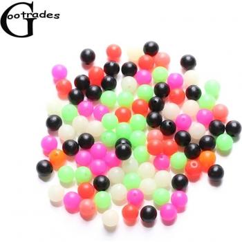 Cuentas redondas de colores para aparejos de pesca - 100 Uds