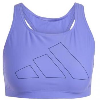 Adidas Damen Big Bars Bikini Top in Lila