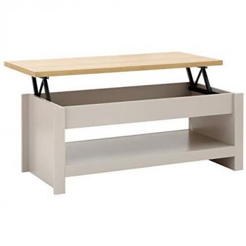 GFW Lancaster Grey and Oak Lift Up Coffee Table
