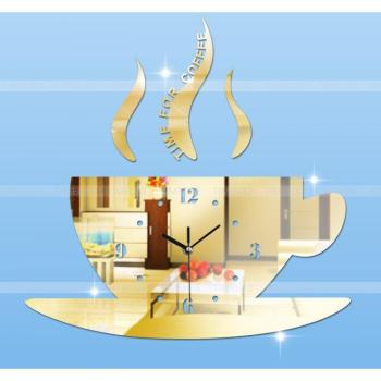 DIY Mirror Coffee Cup Clock