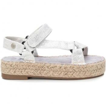 Sandalia Xti Kids Oro para niña con plataforma y trenzado en yute