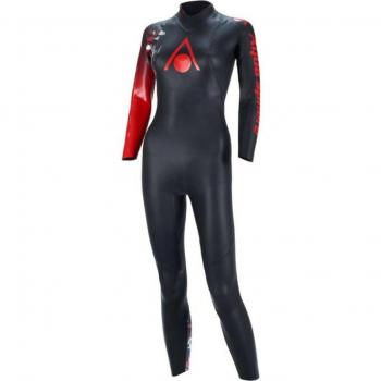 Tuta in neoprene da donna Aquasphere Racer V3 nera rossa
