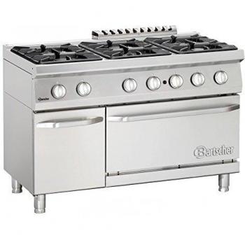 Bartscher 6-Flammen-Gasherd mit Gasbackofen – Modell 700‑2852361