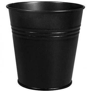 Pot en métal noir Rayher 11x10,5 cm