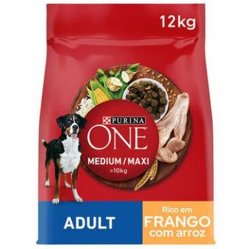 PURINA ONE Pienso para Perros Adultos Pollo 2 x 12 kg