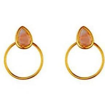 Pendientes de Plata Bañados en Oro 18kt - Diseño Circle