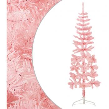 Slim Artificial Half Christmas Tree with Stand Pink 180 cm Vidaxl