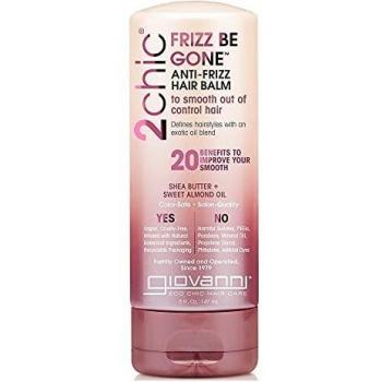 Giovanni 2chic Frizz Be Gone Anti-Frizz Hair Balm, Shea Butter + Sweet Almond Oil, 5 fl oz