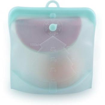 Eco-Friendly Silicone Snack Bag - Leak-Proof Ziplock Container for Fruits and Sandwiches