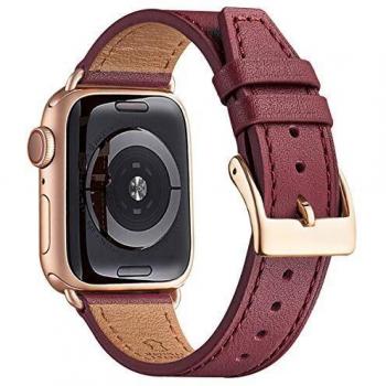 Echtes Leder-Armrißband FENGLIN – Kompatibel mit allen Apple Watch Modellen