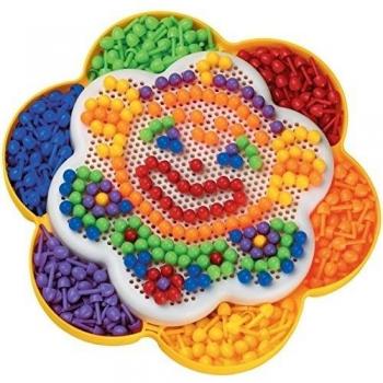 Quercetti QA2110 Fantacolour Daisy - Juego para hacer diseños con cuentas de colores