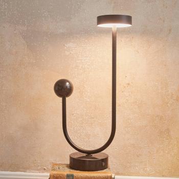 AYTM Grasil LED Table Lamp, Black Marble, 56 cm Height