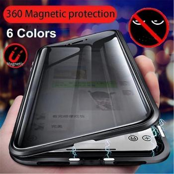 Funda Magnética Antiespía 360 para iPhone 15 Pro Max - Negro
