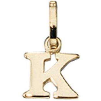 K Buchstabenanhänger in 333 Gold Gelbgold
