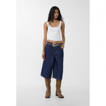 Bermuda Denim Stradivarius Lunga Baggy Blu 36