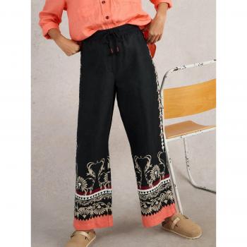 Pantalon Élégance Lin 100% Noir