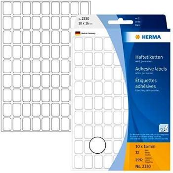 HERMA Hvit 10 × 16 mm manuell etikett – 2592 stk