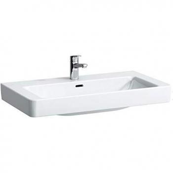 Lavabo LAUFEN match0 Pro S, 85 x 46 cm, blanc, avec débordement, 3 trous