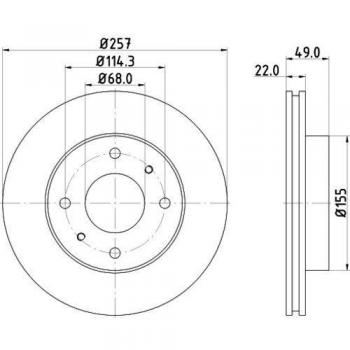 HELLA Rotor Disc 8DD 355 102-651
