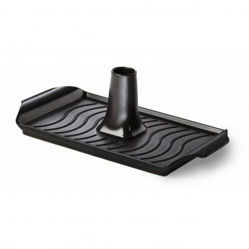 Keramische Grillplatte 43 x 25 cm mit Geflügelhalter - Premium Edition