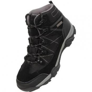 Mountain Warehouse Children's Trail Suede Walking Boots (Lime) - Green - Size UK 13