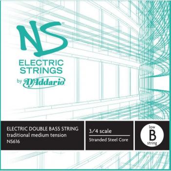 Contrebasse électrique D'Addario NS616 – Corde Si Grave – Manche 3/4 – Medium