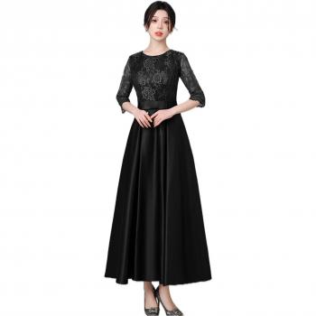 Vestido A-Line de Mangas para Recital