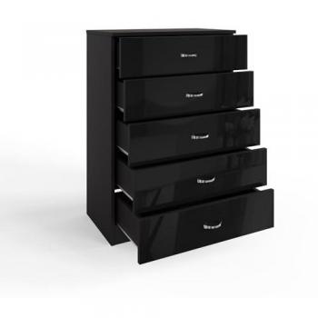 5 Drawer High Gloss Tall Chest