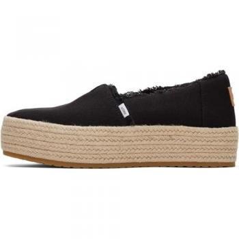 Damen Espadrilles Toms Valencia Schwarz