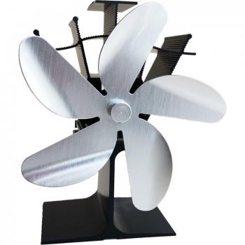 Poêle Ventilateur Alimenté 5 Pales Bois