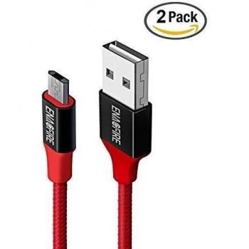 Cable Micro USB Reversible Enacfire [2-Pack] (0.3 m, 1.5 m)