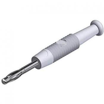 SKS Hirschmann MSTF 2 ws Lamellenstecker Stecker, gerade Stift-Ø: 2 mm Weiß 1 St