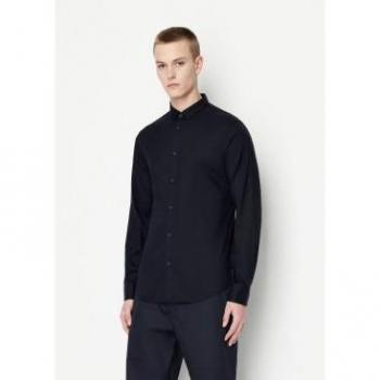 Armani Exchange Camicia A Maniche Lunghe Blu 2XL