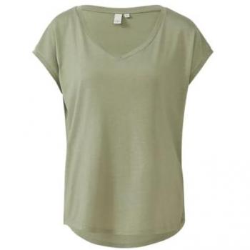 V‑Ausschnitt Kurzarmshirt QS