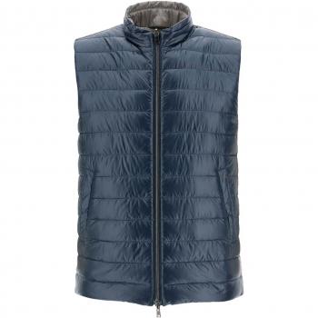 Herno Men's Ultralight Bicolor Vest - Blue - Size L