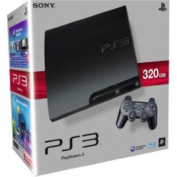 PS3 Slim 320 GB – Schwarz, inklusive Originalcontroller (gebräuchlich, OVP)