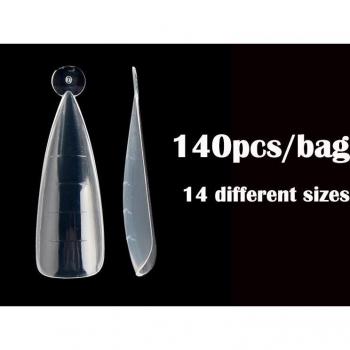 Dual Forms Coffin Nail Mold Set – 12 Clear Tips