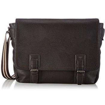 Bolso de hombro Tom Tailor Acc JASON, material sintético, color marrón, 47x34x19 cm